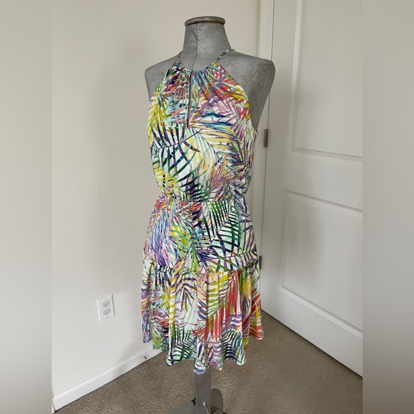 PARKER TROPICAL PRINT TIERED KEYHOLE DRESS - Picture 8 of 13